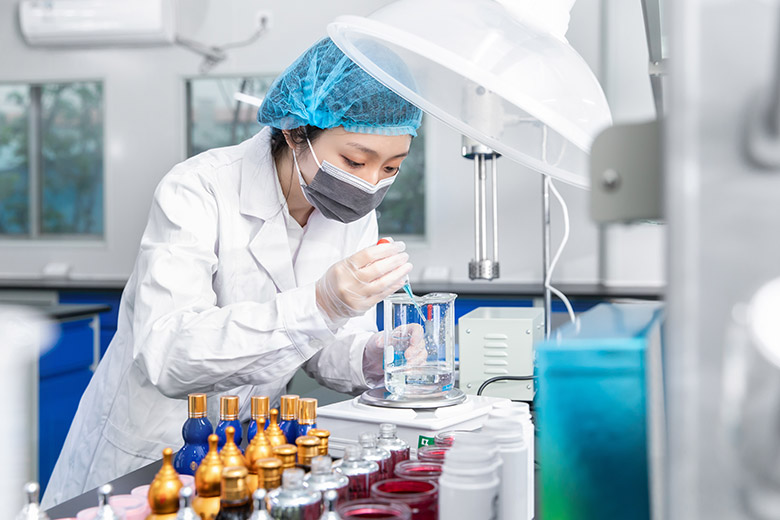 Our R&D staff is developing skin care formulas